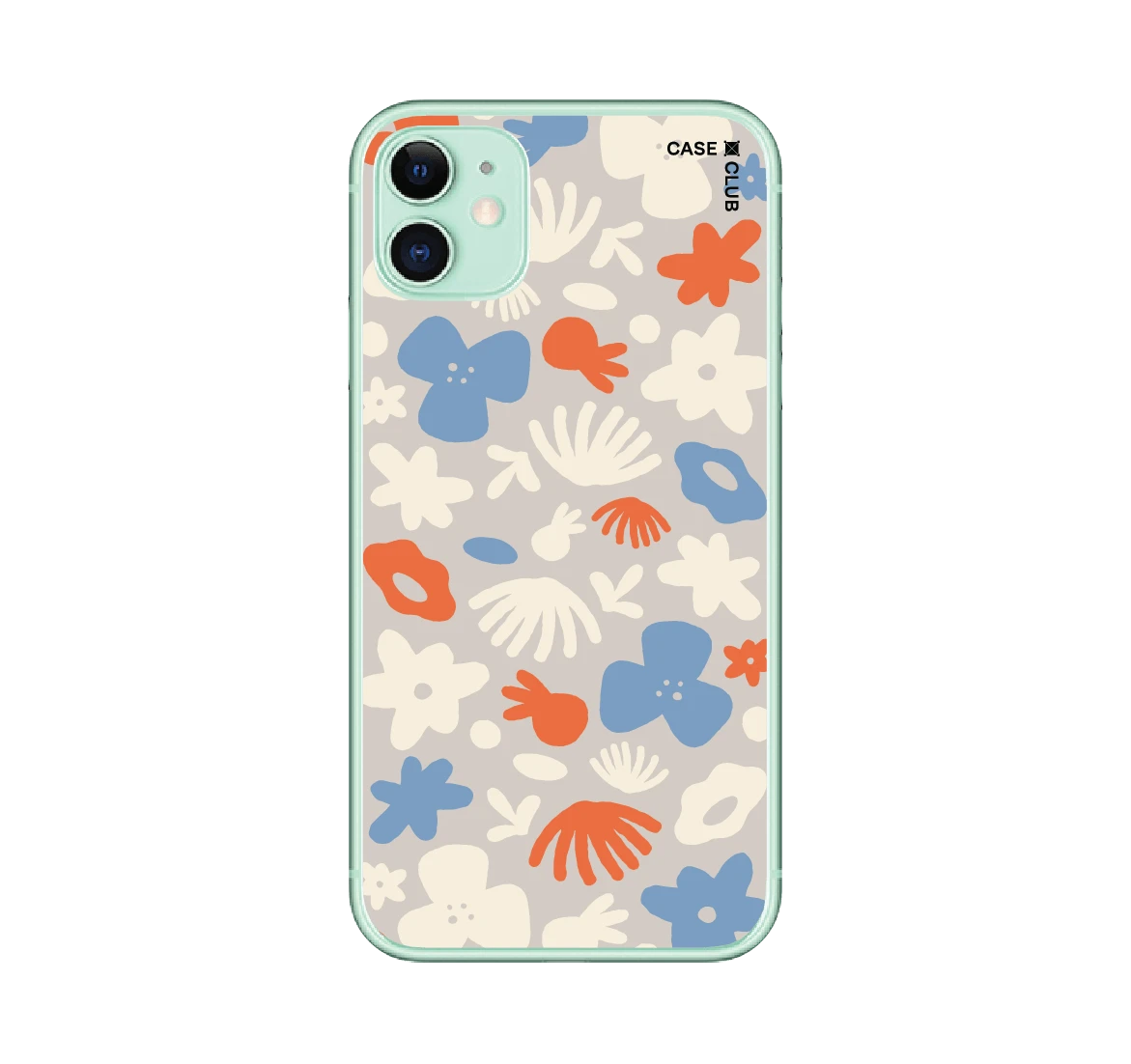 dark blue flower pattern